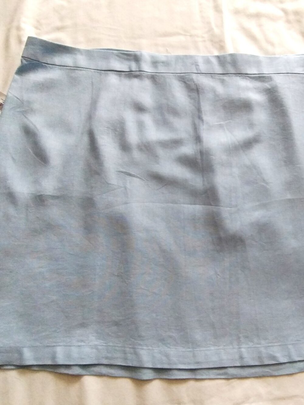 OLD NAVY Light Blue LINEN Blend MINI Skirt Sz 3X